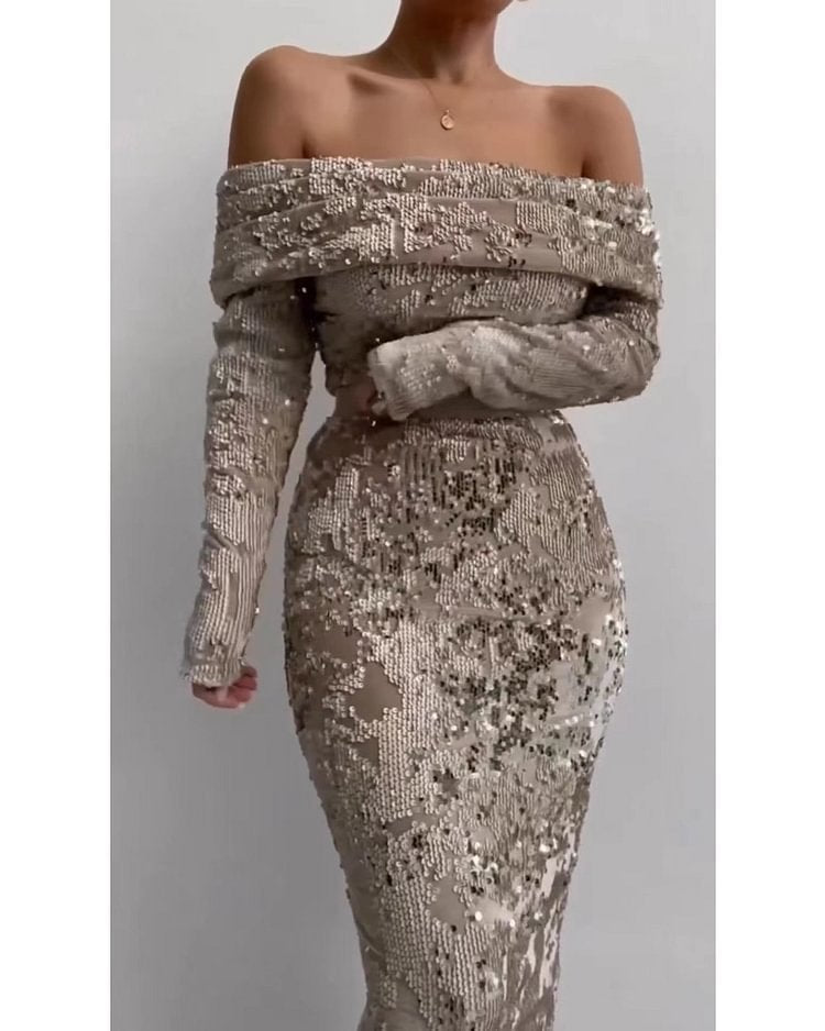 Sexy Sequined Gilding Women's Dress